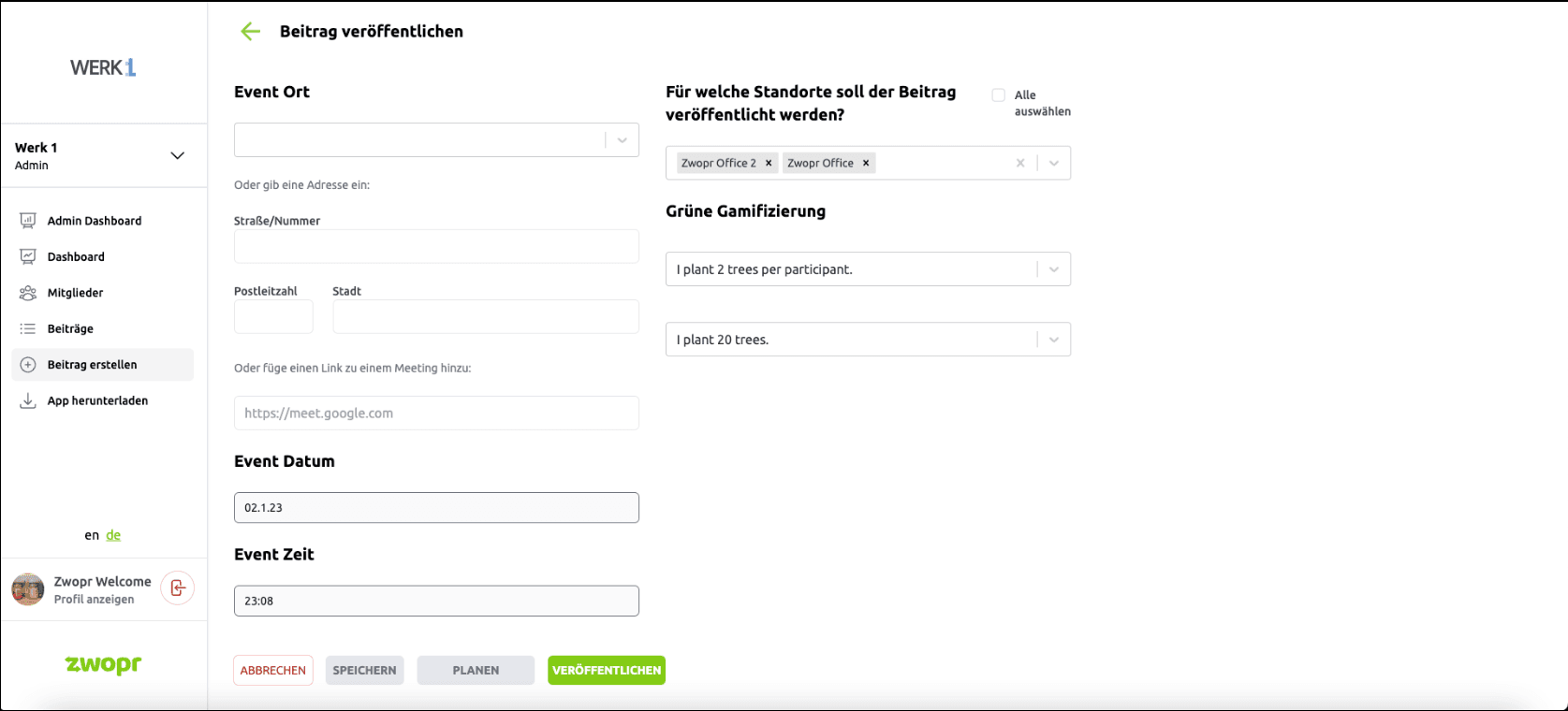 ZWOPR Admin Solution — screenshot 3 of 7