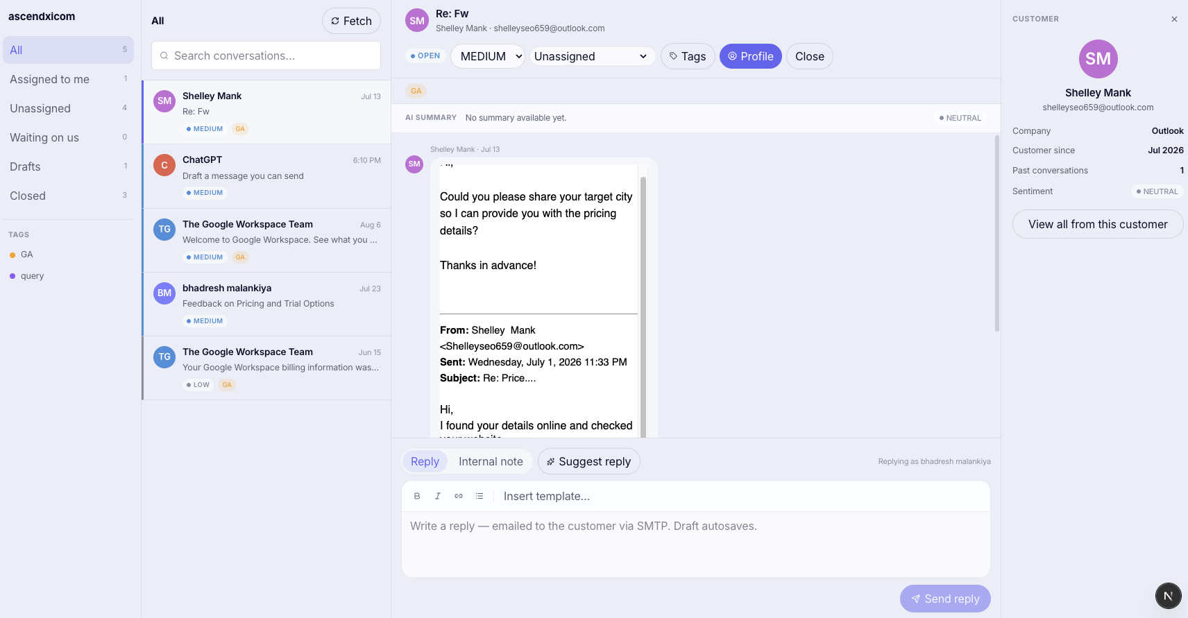 HelpDesk AI — Interface 02